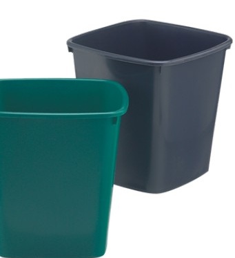 Plastic Waste Bin - 20L Green Black